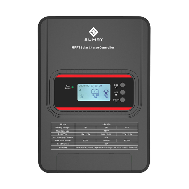 SR 系列 60A 太阳能充电控制器 